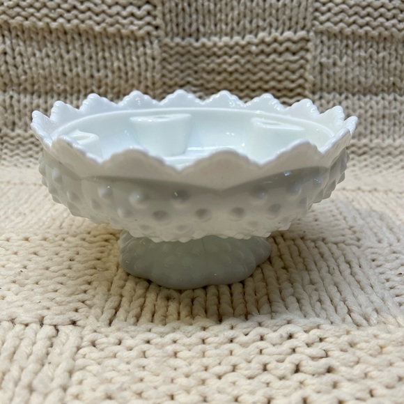 Accents Fenton Hobnob Milk Glass Candle Holder Poshmark